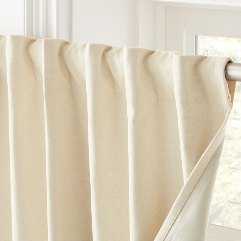 Basketweave Natural Tan Blackout Window Curtain Panel 48"x108" - image 3 of 5