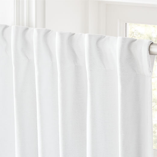 Basketweave White Blackout Window Curtain Panel 48"x96"