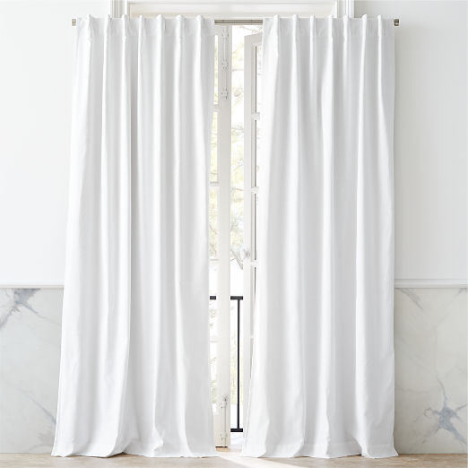 Basketweave White Blackout Window Curtain Panel