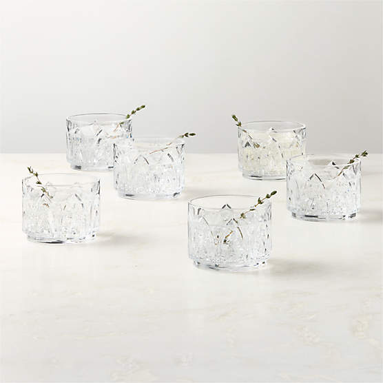 Buchanan Clear Stacking Double Old-Fashioned Glasses Set of 6