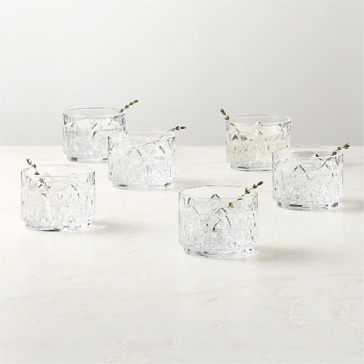 Buchanan Clear Stacking Double Old-Fashioned Glasses Set of 6