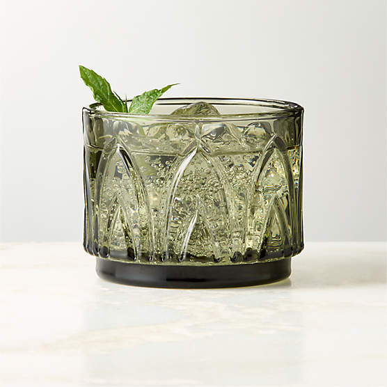 Buchanan Green Stacking Double Old-Fashioned Glass