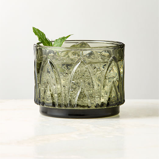Buchanan Green Stacking Double Old-Fashioned Glass