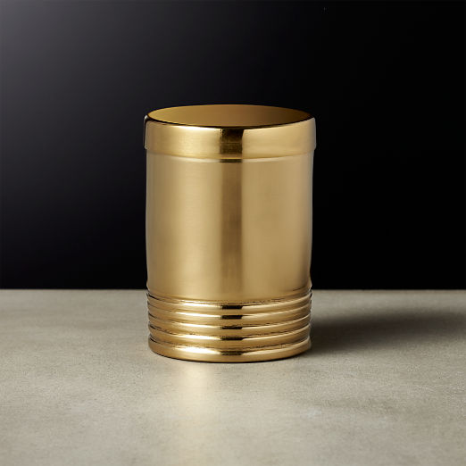 Gold Home Accessories Cb2 Bulletproof Gold E Jar