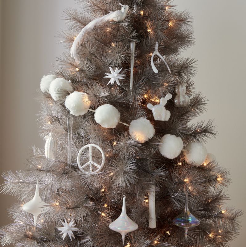 Opaque White Star Christmas Tree Ornament - image 1 of 2