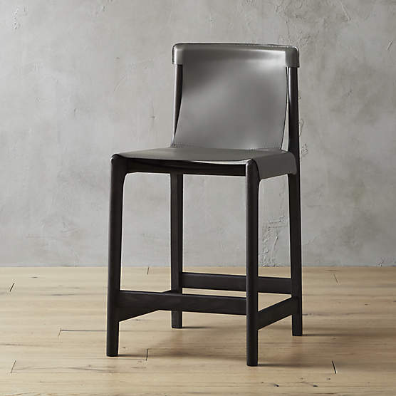 Rake Black Counter Stool + Reviews CB2