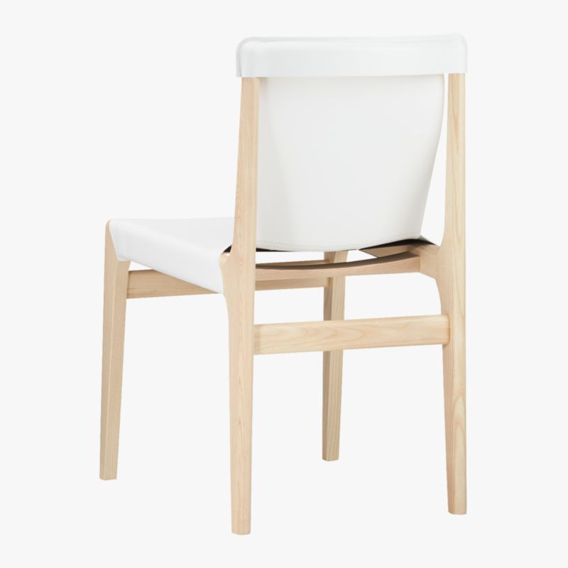 Burano White Leather Sling Dining Chair Set of 4 - image 6 of 7