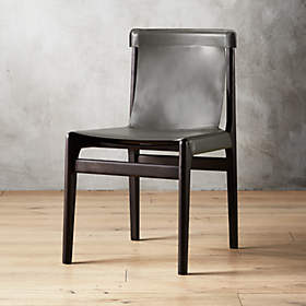 cb2 pony leather chair