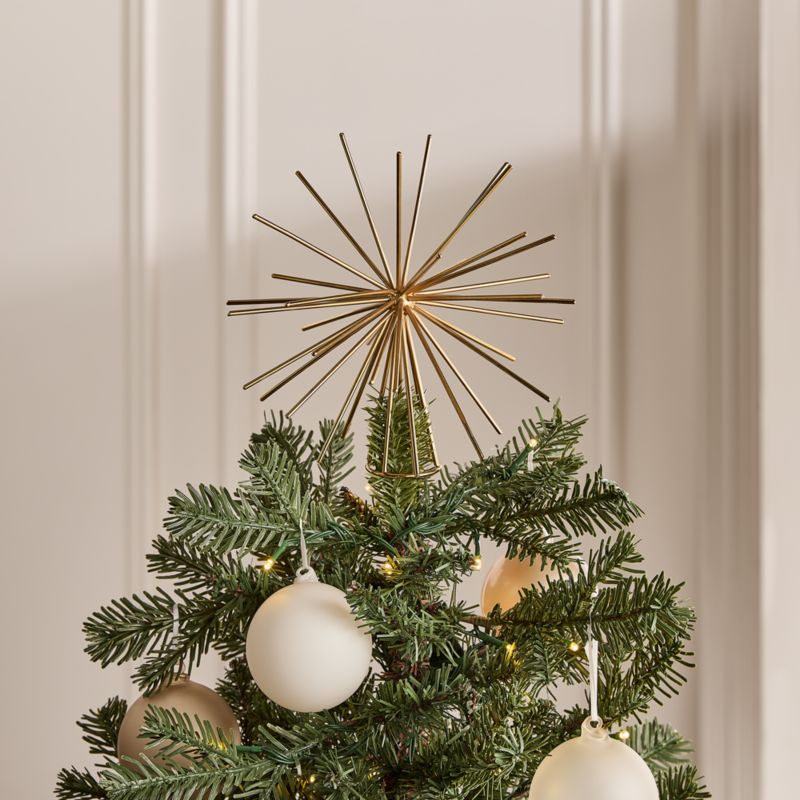Burst Gold Star Christmas Tree Topper - image 1 of 5