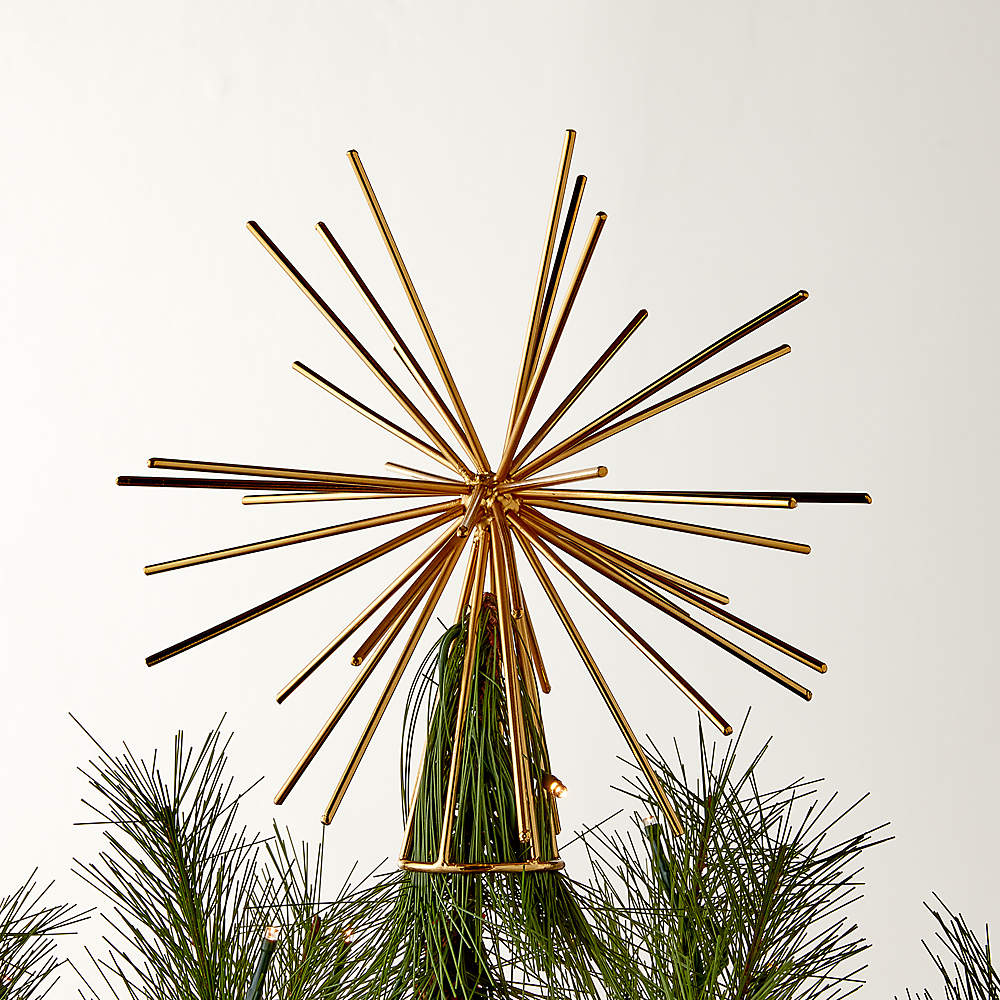 Burst Gold Star Christmas Tree Topper