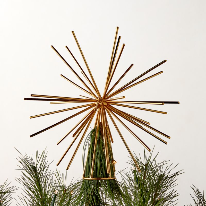 Burst Gold Star Christmas Tree Topper - image 1 of 4
