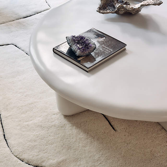 Cb2 white sales round coffee table