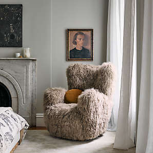 Gray and white chair shop
