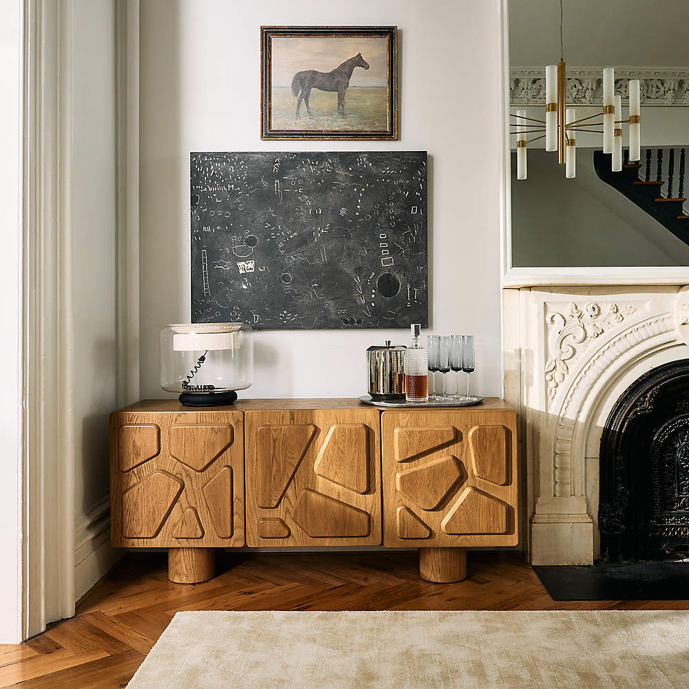 Cb2 blue credenza sale