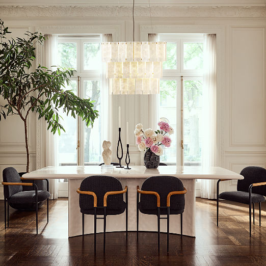 Irie 100" Rectangular White Concrete Dining Table