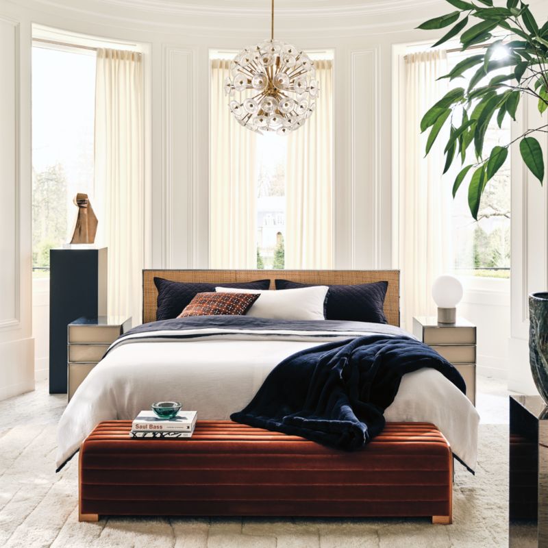 Border EUROPEAN FLAX™-Certified Linen White and Black Full/Queen Duvet Cover