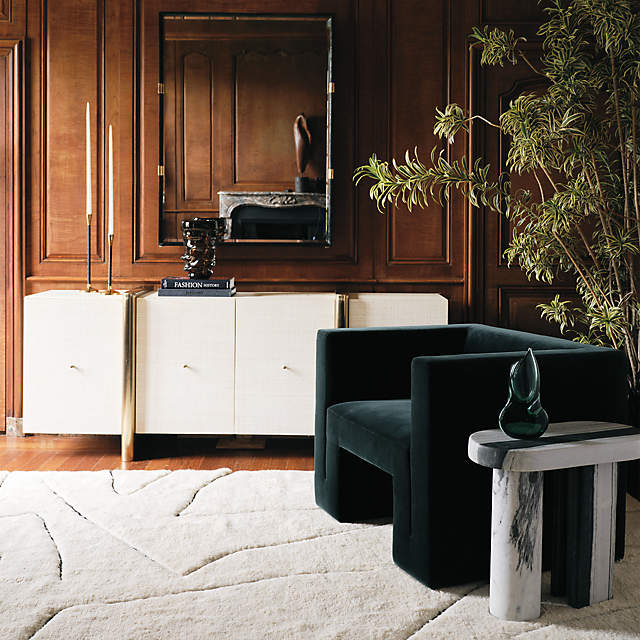 Linen credenza best sale