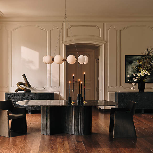 Cb2 oval discount dining table