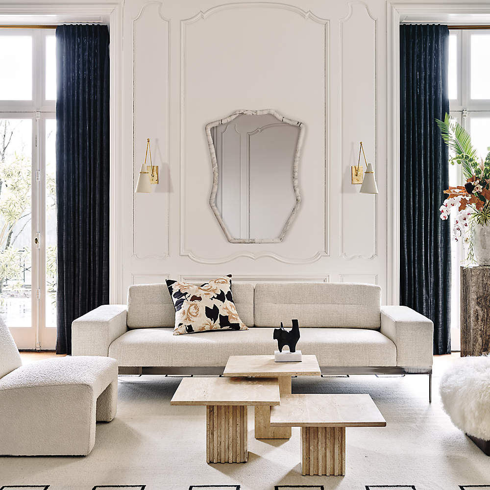 Travertine coffee table outlet cb2