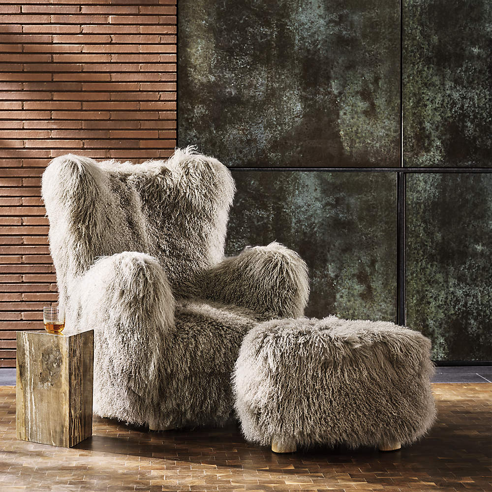 Fur sales lounge chair