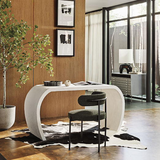 Inesse Green Boucle Dining Chairs Set of 4