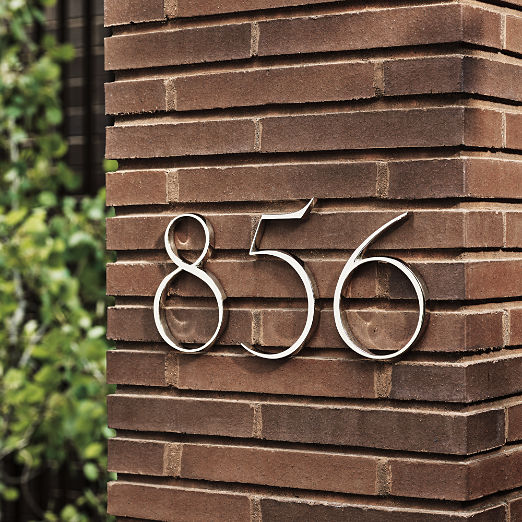 Heymland 6" Polished Nickel House Number 7