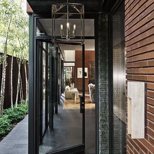 Graziano Indoor/Outdoor Travertine Wall Sconce Set of 2