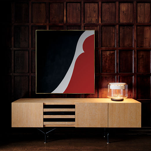 Paraggi 86" Cerused Oak Wood Credenza by Gianfranco Frattini