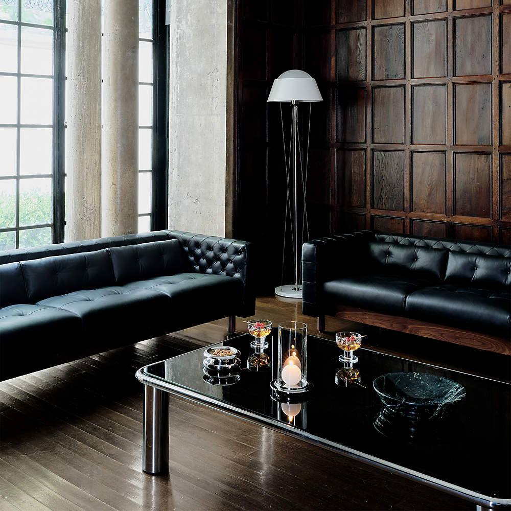 Glass coffee top table cb2