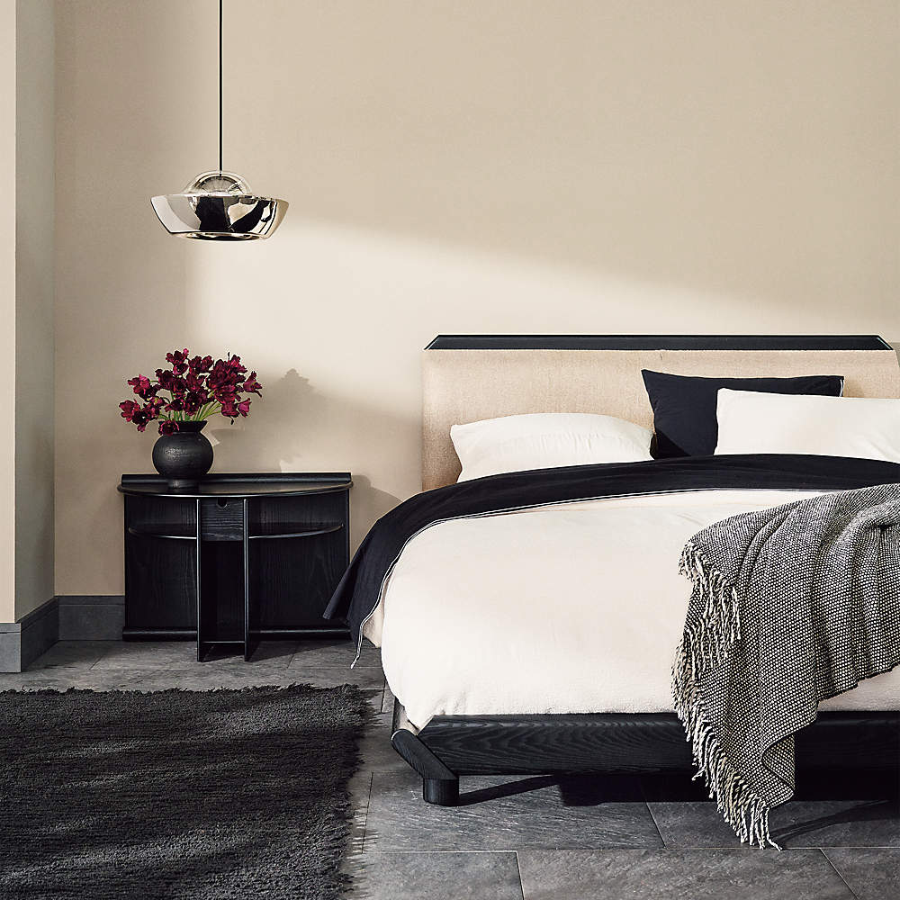 Osoppo Black Ebonized Ash Wood Nightstand by Gianfranco Frattini