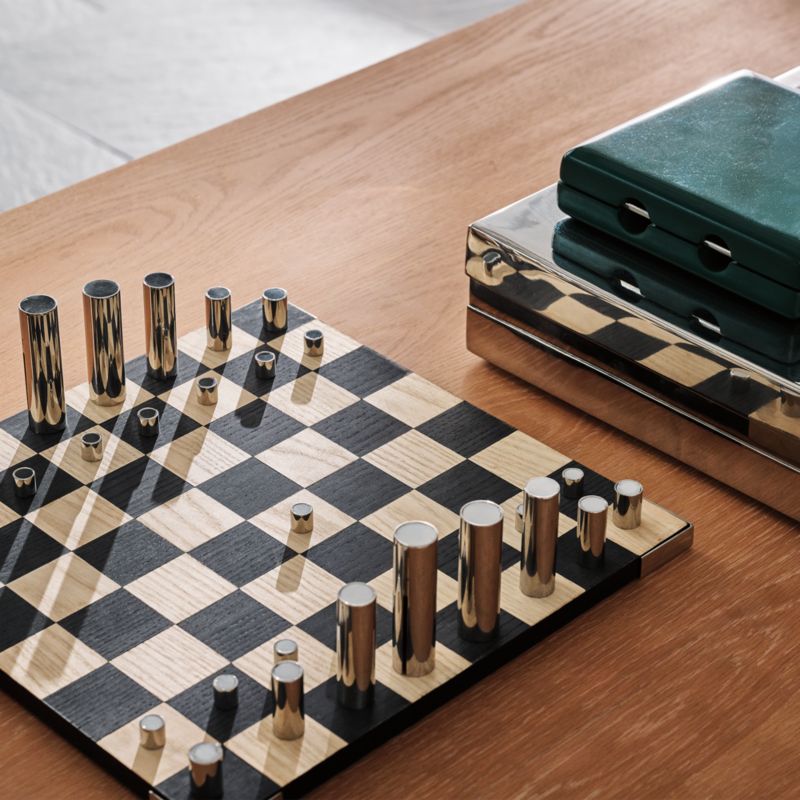 Famiglia Modern Stainless Steel Chess Set by Gianfranco Frattini - image 5 of 6