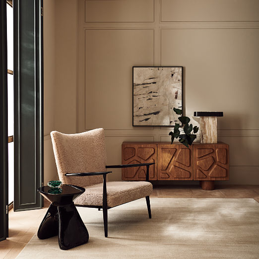 Pull-Up Shearling Lounge Chair Model 1321 by Paul McCobb Set of 2