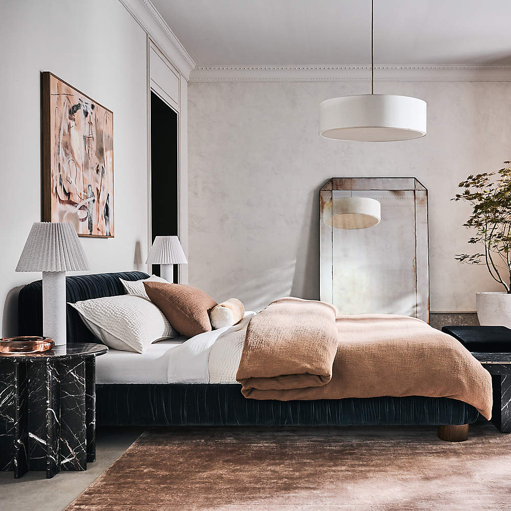 Cb2 scrunch hot sale table lamp
