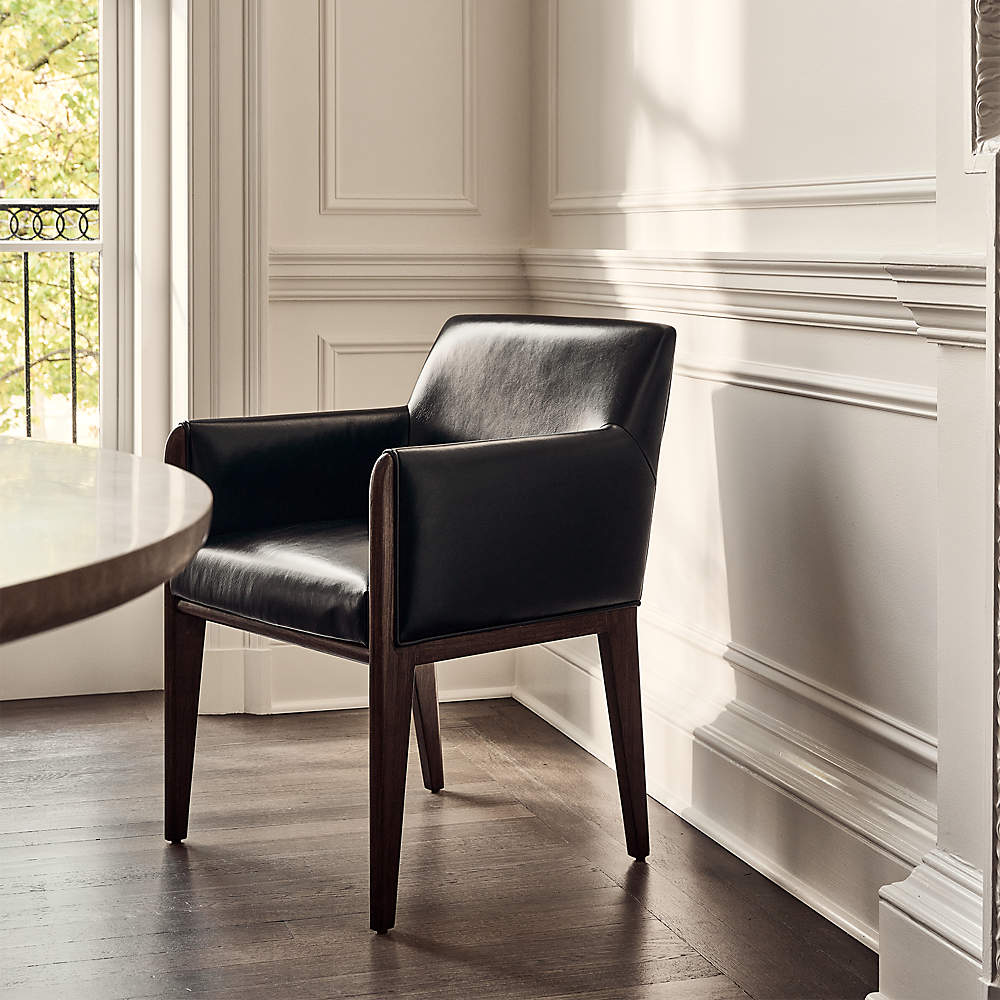 Leather shop dining armchair