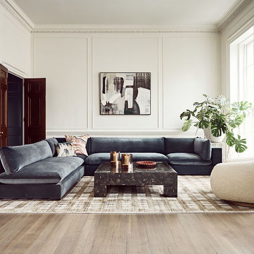 Deseo 65" Charcoal Grey Performance Velvet Standard Depth Armless Loveseat