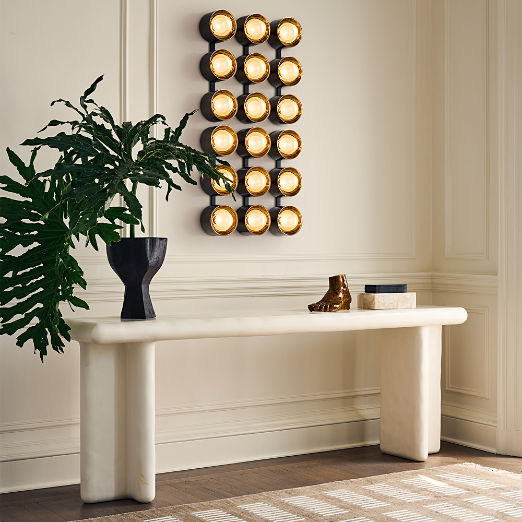 Bodene 82" Ivory Resin Console Table