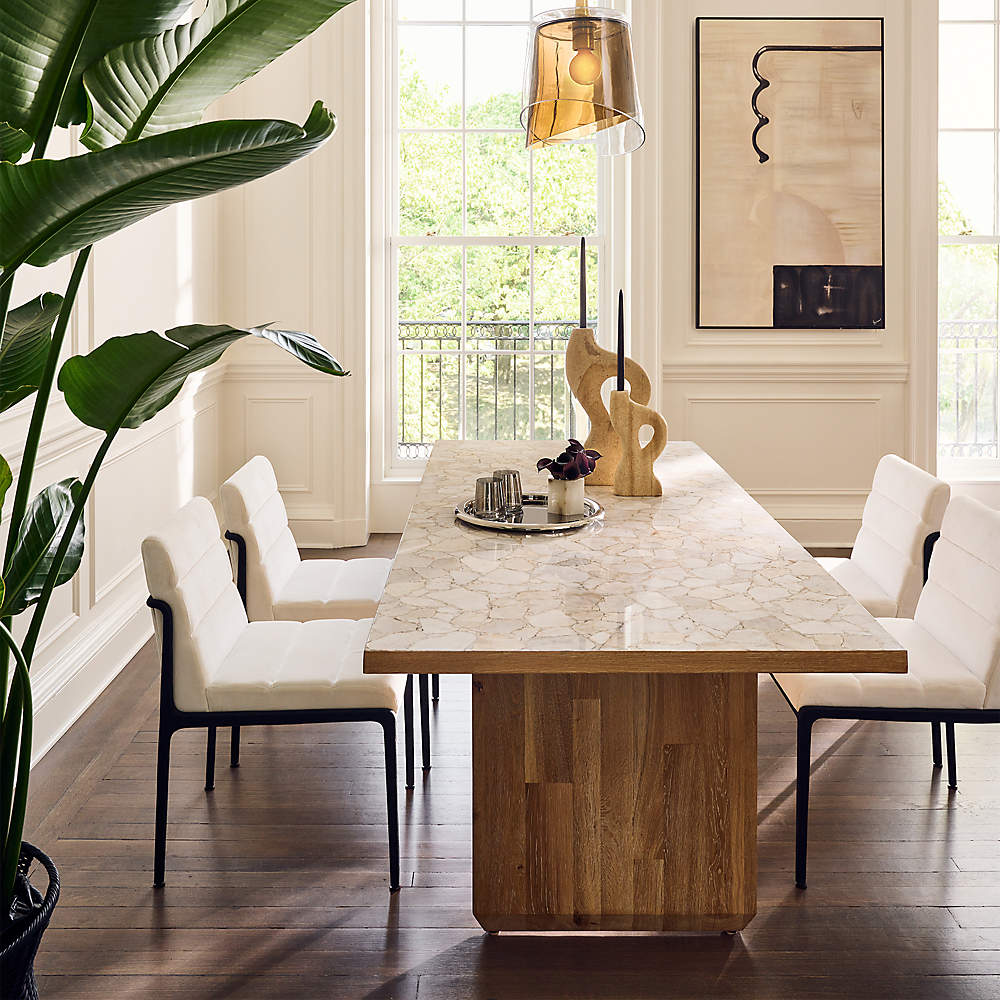 Ivory velvet shop chair
