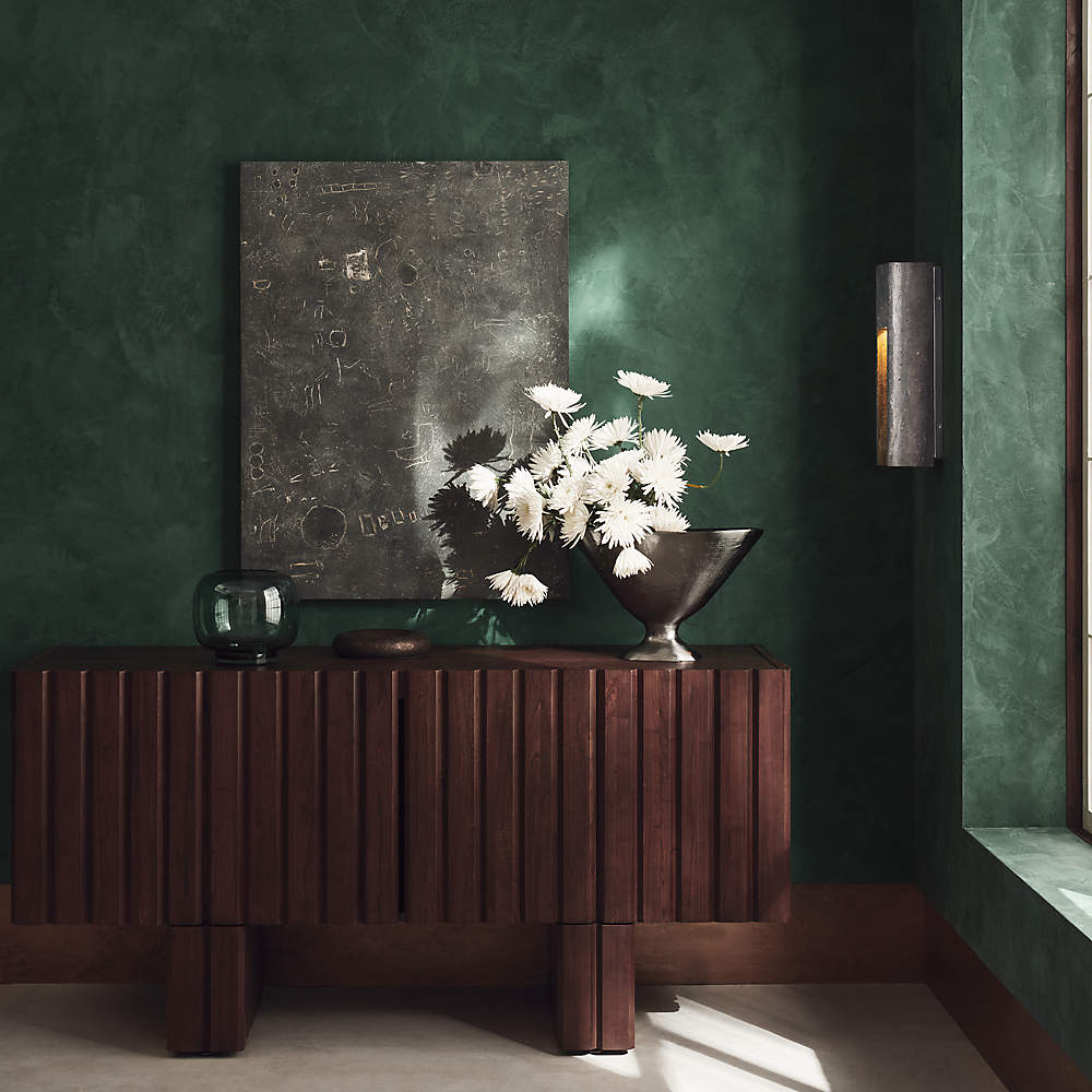 Dark outlet wood credenza