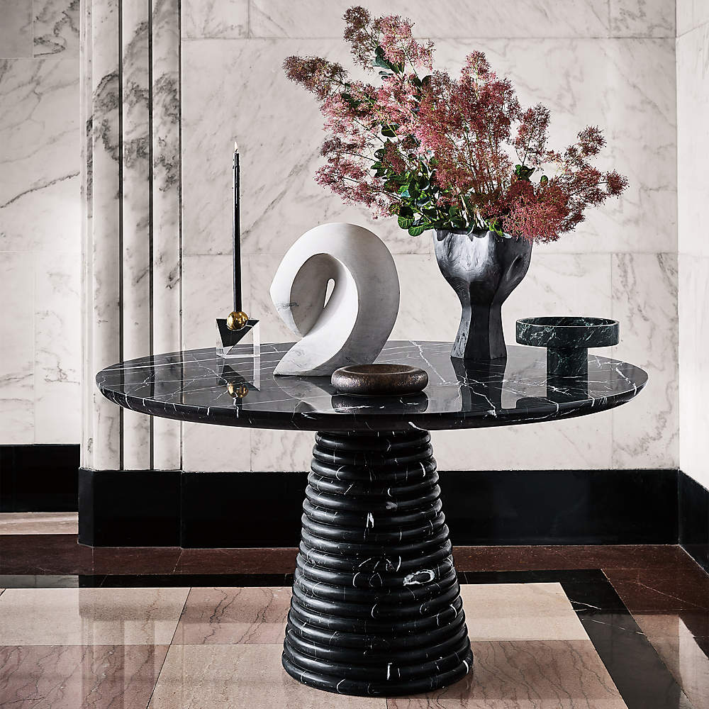 Cb2 black 2025 dining table