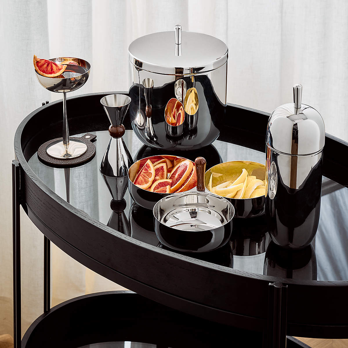 Kalman Polished Stainless Steel Serving Bowl Trio + Reviews | CB2