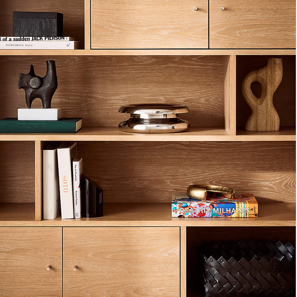 Contemporary sales oak bookcase