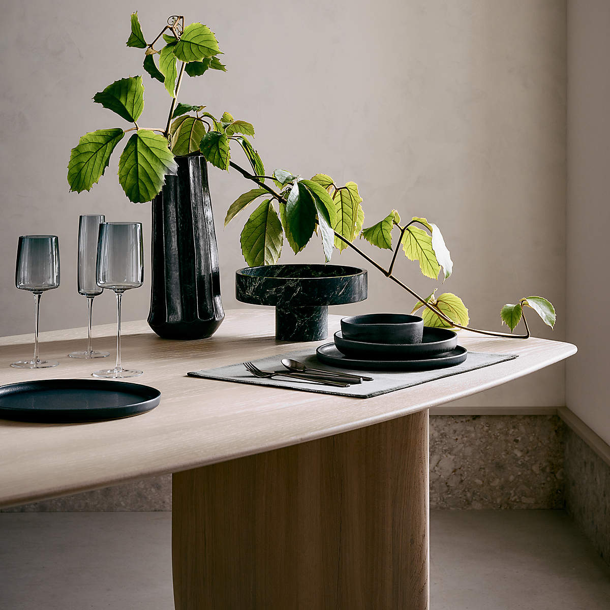 Orcino Green Marble Fruit Bowl + Reviews | CB2