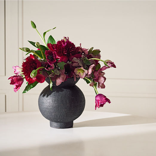 Victoria Black Terracotta Vase