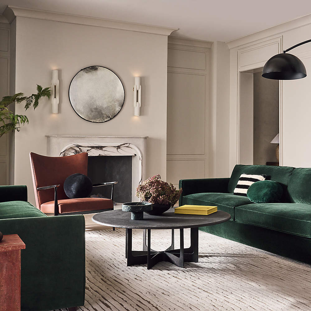 Cb2 green sofa new arrivals