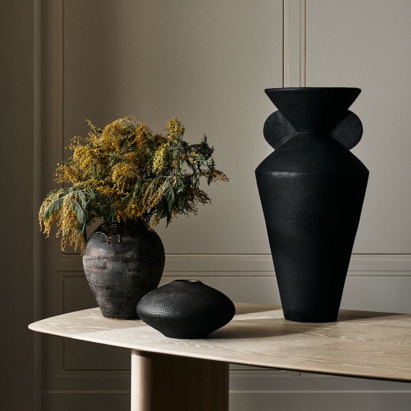 Dionysus Black Terracotta Floor Vase - image 6 of 11