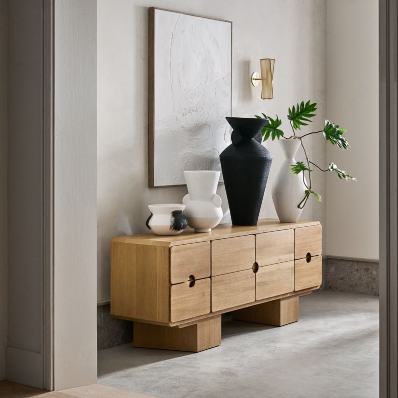 Bishop 72" Natural Oak Wood Credenza - image 5 of 12