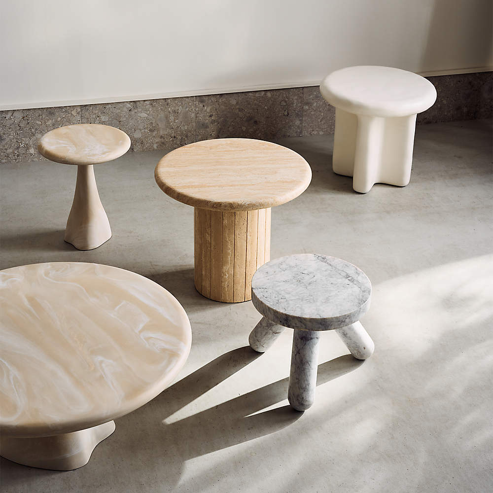 Cb2 coffee table round discount
