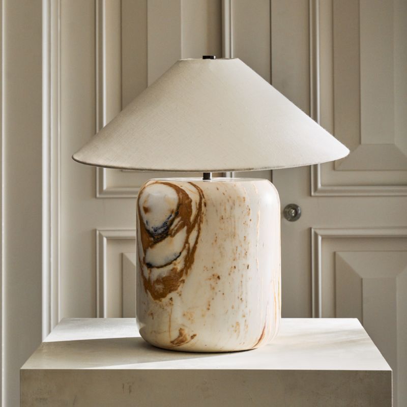 Block Golden Calacatta Marble Table Lamp - image 8 of 11