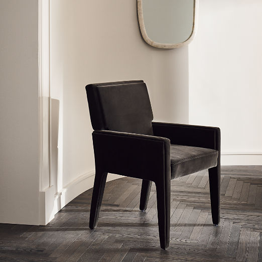 Torrey Mink Brown Upholstered Dining Armchair