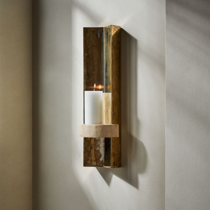 Copernicus Tarnished Silver Wall Sconce Taper Candle Holder - image 3 of 4